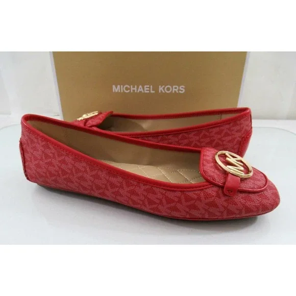Casual Shoes Michael Kors Red Slip On Sneakers Michael Kors Lillie